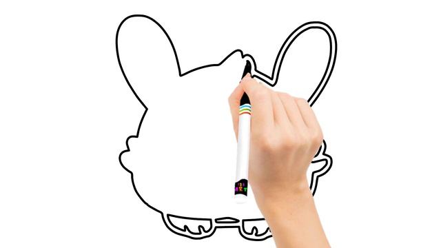 Легкий рисунок кролика, Как нарисовать милого кролика для детей, Легкие рисунки смотреть онлайн