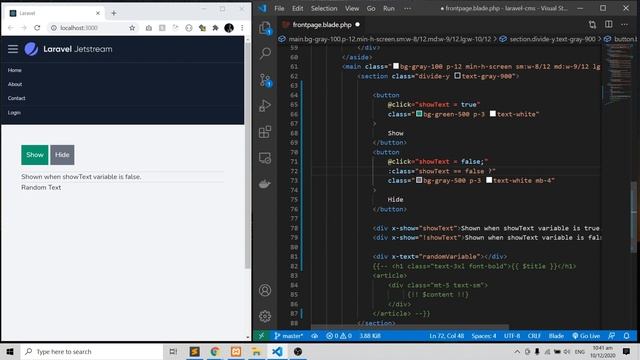 Laravel 8 Livewire Tutorial (Building a Simple CMS) : Understanding the Basics of Alpine JS (part8) смотреть онлайн