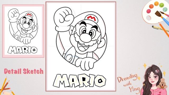How to draw super mario? |Mario drawing|Mario poster| Mario Game|Free download| the world of Mario смотреть онлайн