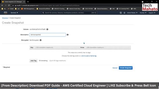 How to Copy Snapshot to Other Region | How to Encrypt EBS Volume and Snapshot in AWS in HIndi смотреть онлайн