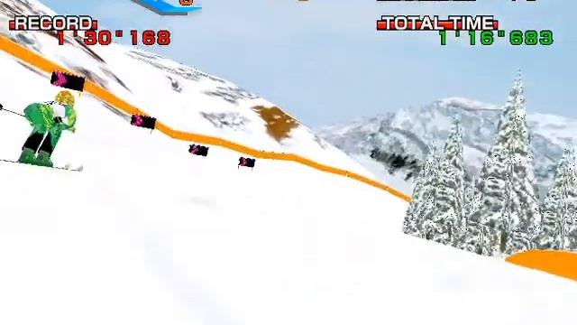 Alpine Racer Rev. AR2 Ver.D MAME Gameplay video Snapshot -Rom name alpinerd- смотреть онлайн