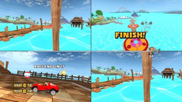 Sonic & Sega all Star Racing more 3 player split screen fun смотреть онлайн