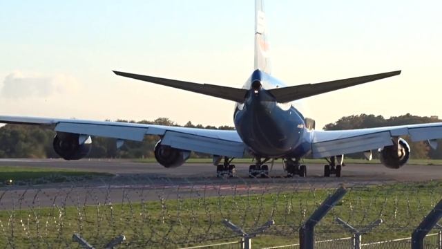 SILK WAY WEST AIRLINES | Boeing 747-800F | Close-up and Take Off | LUX Findel Airport смотреть онлайн