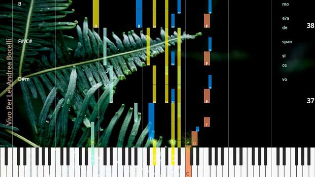 🎹Vivo Per Lei, Chord & Lyrics, Andrea Bocelli, Synthesia Piano смотреть онлайн