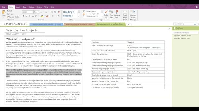 Keyboard shortcut for selecting text in OneNote | Shortcut for selecting objects | Keyboard Shortcu смотреть онлайн