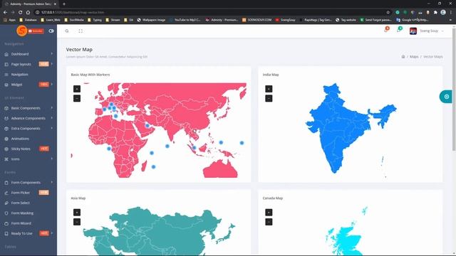 Demo | Dashboard map Template free #14 смотреть онлайн