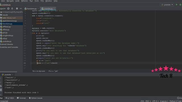 pyttsx3 python library and database connection using python смотреть онлайн