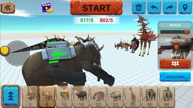 The Battle Between Giraffes and Mammoths in Animal Revolt Battle Simulator | ARBS 2022 смотреть онлайн