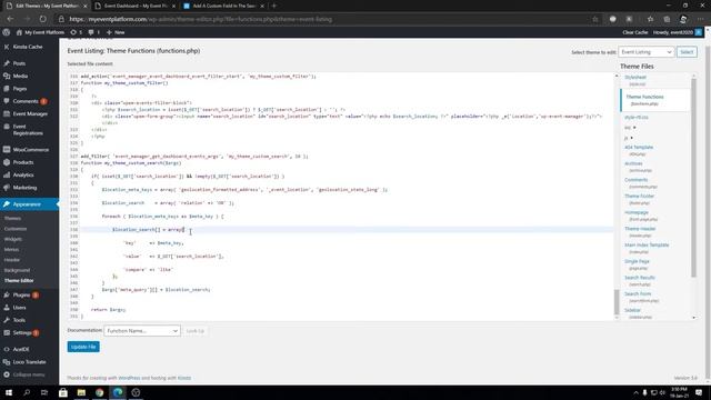 How To Create Custom Field In Search Form On The Event Dashboard Of #WordPress смотреть онлайн