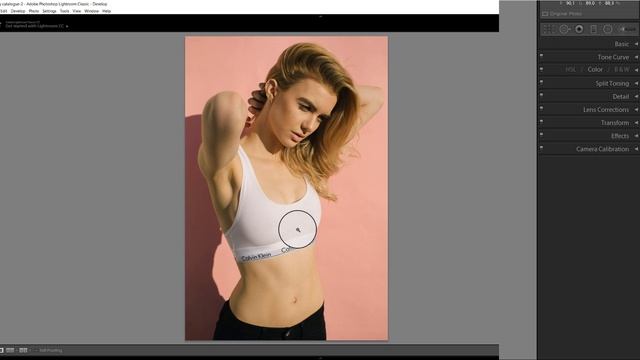 Меняем цвет одежды в Lightroom. смотреть онлайн