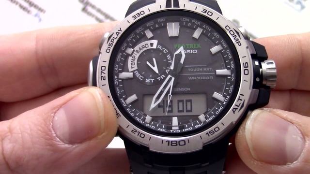 Часы Casio ProTrek PRW-6000-1E [PRW-6000-1ER] - Инструкция, как настроить от PresidentWatches.Ru смотреть онлайн