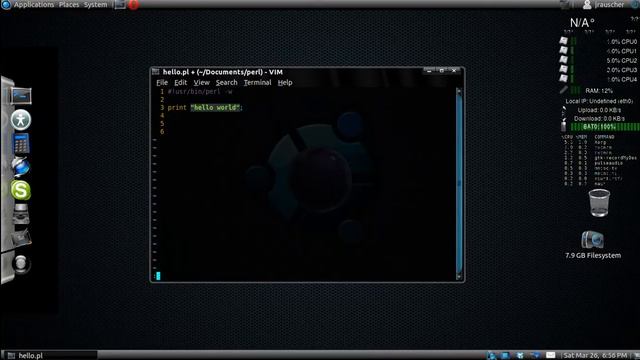 Ubuntu Perl Tutorial - 1 hello world смотреть онлайн