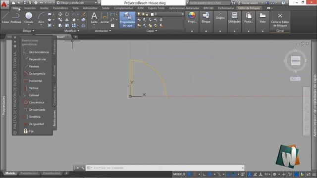 AutoCAD 2016, Modificando bloque usando editor de bloques, curso completo en español, cap 6.8. смотреть онлайн