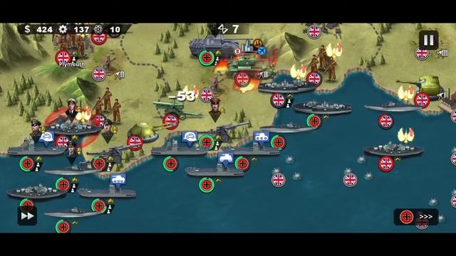 World Conqueror IV, Scenario WWII Europe, Axis Level 4 Operation Sealion (England) walkthrough game смотреть онлайн