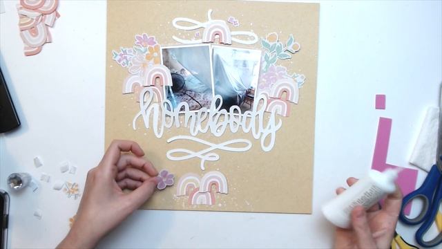 QUARANTINE SCRAPBOOKING HOP \\ Using A Kraft Background \\ #scrapbook