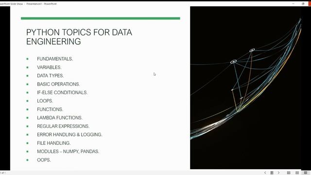 Overview of Topics | Python for Data Engineers смотреть онлайн