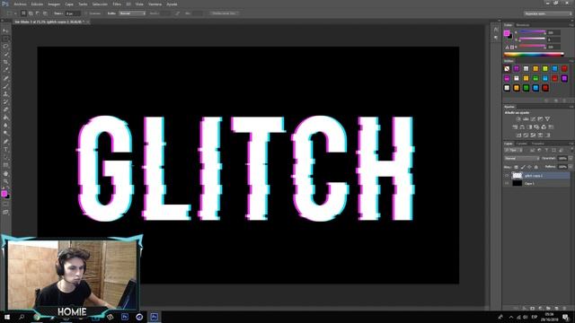 Photoshop CS6 || Como hacer un Texto con Efecto Glitch смотреть онлайн