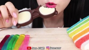 ASMR FUN FOOD, RAINBOW DESSERT 재밌는 음식, 레인보우 디저트 먹방 EATING SOUNDS