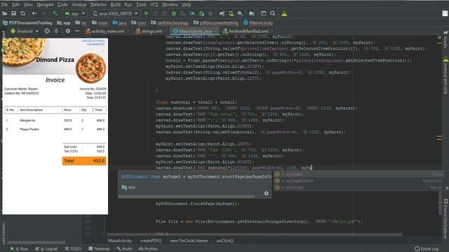 #8 Create PDF from User Input : Android Studio PDF Document смотреть онлайн