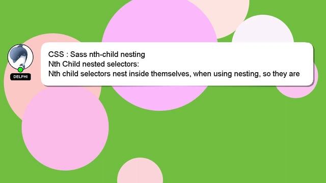 CSS : Sass nth-child nesting смотреть онлайн