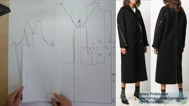 моделируем пальто modelado de abrigo #курсыкройкиишитья #валерийпрокудиншитьё смотреть онлайн