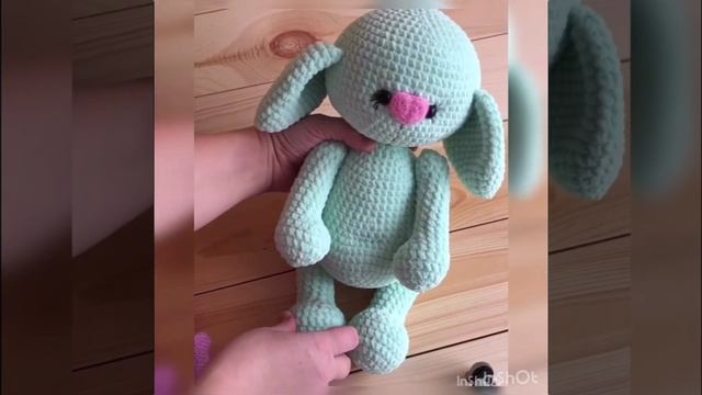 Плюшевый зайка крючком. Мастер класс. Обзор смотреть онлайн