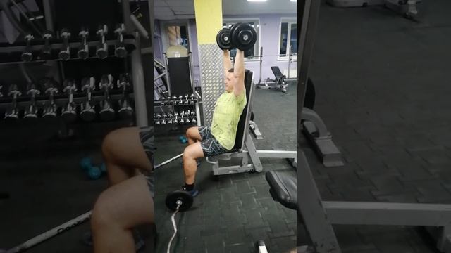 Жим гантелей на силовой скамье смотреть онлайн