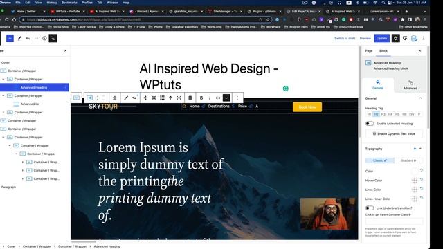 Recreate WPtut's AI Inspired Web Design: built with Figma, ChatGPT & Midjourney with Block Eidtor смотреть онлайн