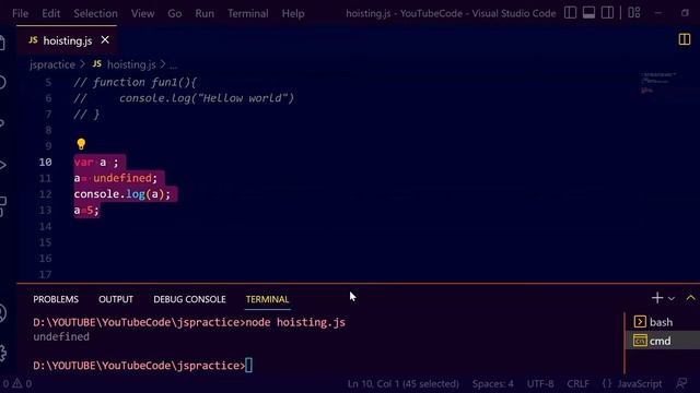Hoisting in javascript | js interview video смотреть онлайн