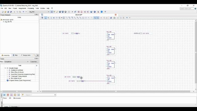 Build Register Cell and 4-bit Data Register in Quartus II version 13.1 смотреть онлайн