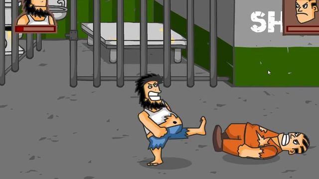 Бомж в тюрьме флеш игра! Hobo Prison Brawl смотреть онлайн