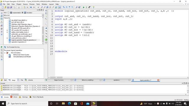 Logical Operators In Verilog using Xilinx ISE Design Suite software смотреть онлайн