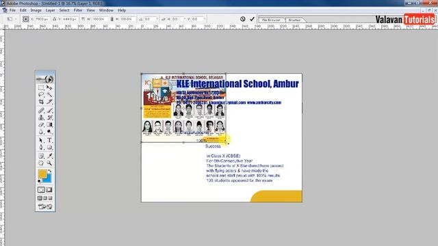 School Results Banner Design In Photoshop | Valavan Tutorials