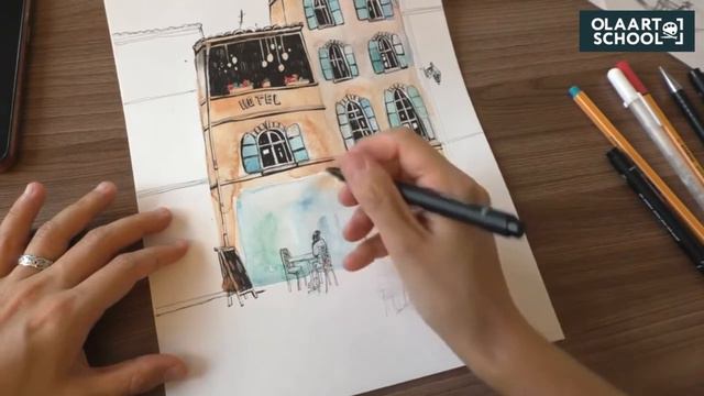 Урок «УЛИЧНОЕ КАФЕ» - olaartschool.com смотреть онлайн