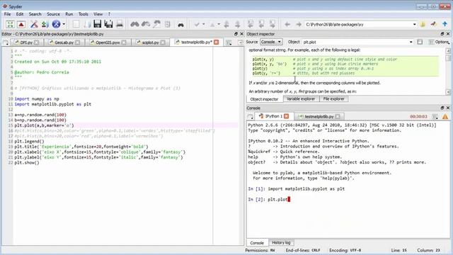 Python Gráficos 3 com o matplotlib Histograma e Plot смотреть онлайн
