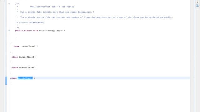 Can a java source file contain more than one class declaration смотреть онлайн