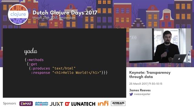 Keynote: Transparency through data by James Reeves смотреть онлайн