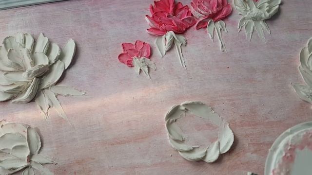 ЦВЕТЫ ИЗ ШПАТЛЕВКИ. ОБЪЕМНЫЙ ДЕКОР. смотреть онлайн