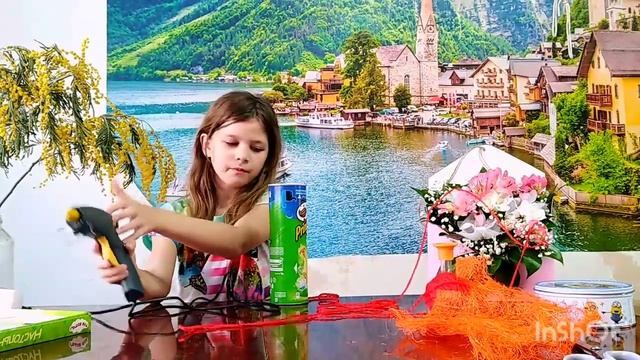 Моя мастерская?Как использовать тубус от чипсов? Как сделать вазу из подручных материалов?