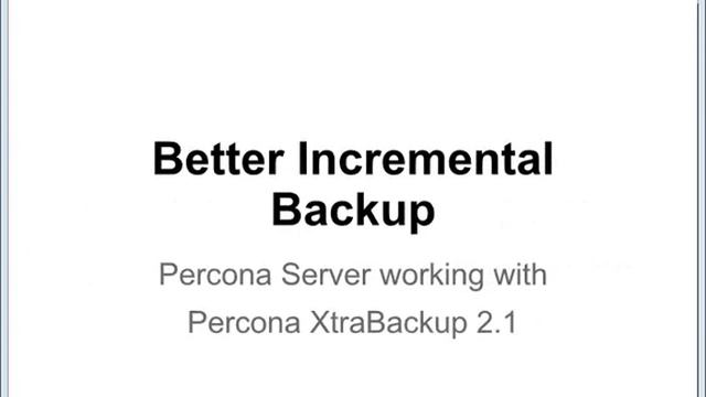 Percona Server 5.6: Enterprise Grade MySQL® with Outstanding Performance смотреть онлайн
