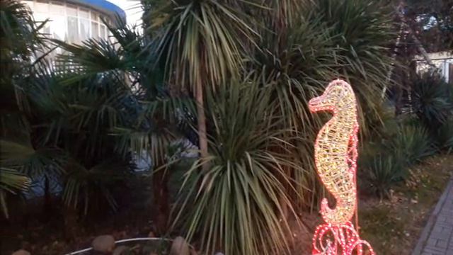 Вечерний закат на море, Лазаревское (Сочи) наряжается к Новому Году! смотреть онлайн