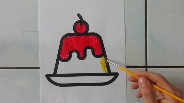 How to Draw Cupcake For Kids-Bolalar uchun tort chizish-Рисование торта для детей смотреть онлайн