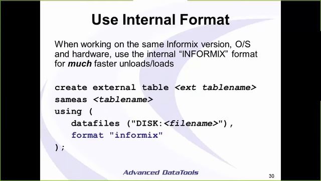 Informix External Tables by Mike Walker смотреть онлайн