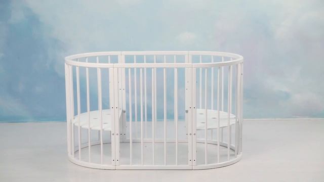 Кроватка-трансформер 6 в 1 Merry Happy. Сборка овальной кроватки смотреть онлайн