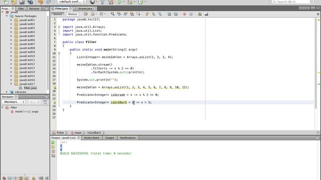 Java 8 Tutorial - 17 - Streams filter German смотреть онлайн