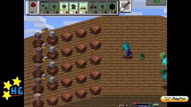 ? Plants vs Zombies Mod Minecraft Roof 1 [Bungee Zombie] смотреть онлайн