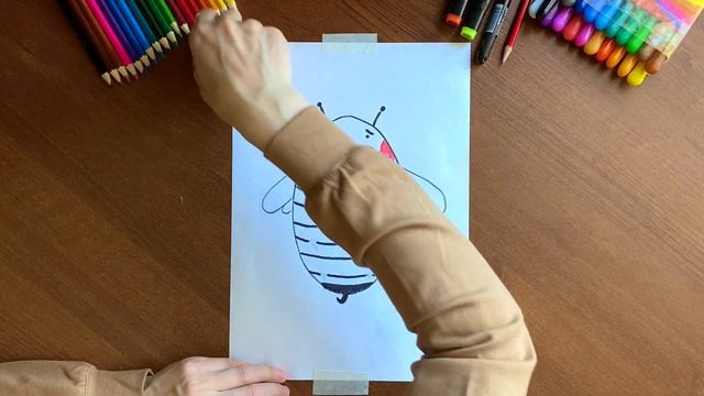 Как нарисовать ПЧЕЛУ? Урок рисования карандашами для детей от 3-х лет смотреть онлайн
