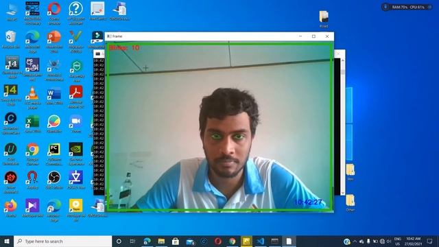 Eye Blinking detection Python OpenCV смотреть онлайн