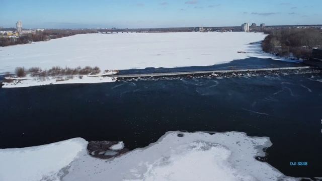 г. Липецк.Зимний перекат реки Воронеж. Набережная.Плотина(13.02.2022) смотреть онлайн