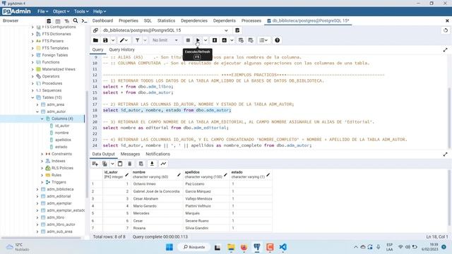 POSTGRESQL + PGADMIN4 #9 Instrucción select * from смотреть онлайн